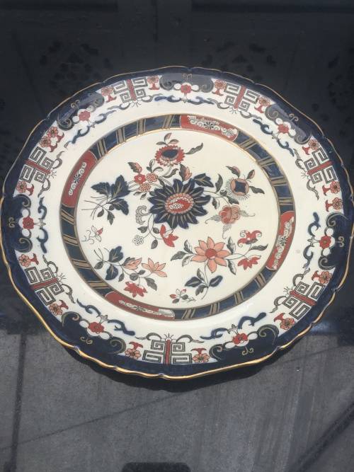 Collectable Rare Antique Masons Windsor Pattern 24 cm Plate marked  C.3286 J - C1891-1914