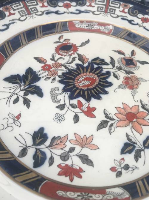 Collectable Rare Antique Masons Windsor Pattern 24 cm Plate marked  C.3286 J - C1891-1914