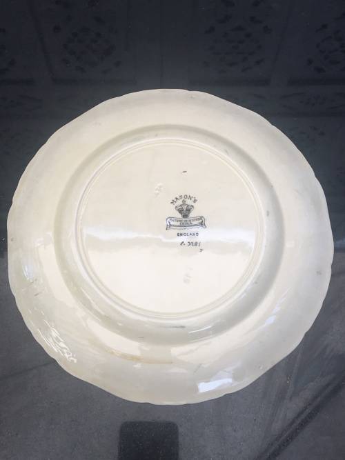 Collectable Rare Antique Masons Windsor Pattern 24 cm Plate marked  C.3286 J - C1891-1914