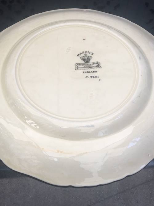 Collectable Rare Antique Masons Windsor Pattern 24 cm Plate marked  C.3286 J - C1891-1914