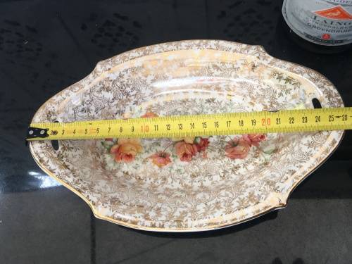 A beautiful 1930s A J Wilkinson "Celtic Rose" 26 cm Double Handle Sweet Dish By Royal Staffordshire.