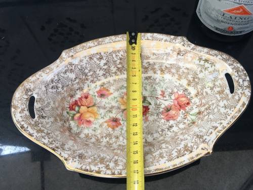 A beautiful 1930s A J Wilkinson "Celtic Rose" 26 cm Double Handle Sweet Dish By Royal Staffordshire.