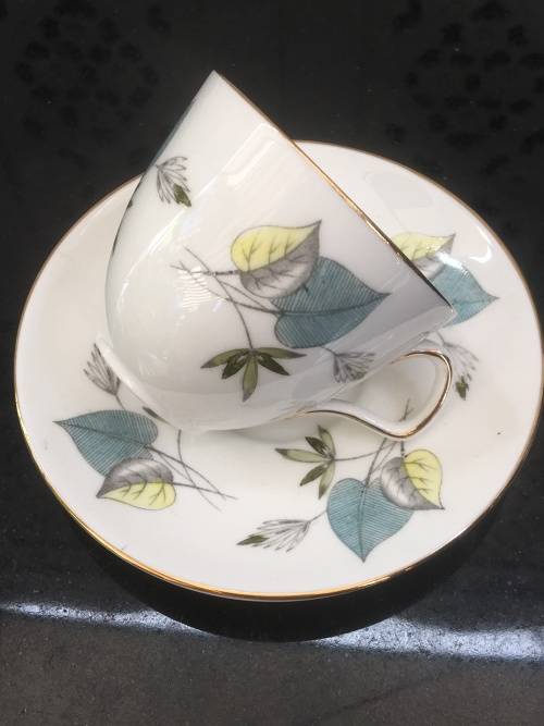 Stunning c1950s  "Hazel Thompson" Foley "Wind Flower Small Tea cup & Saucer