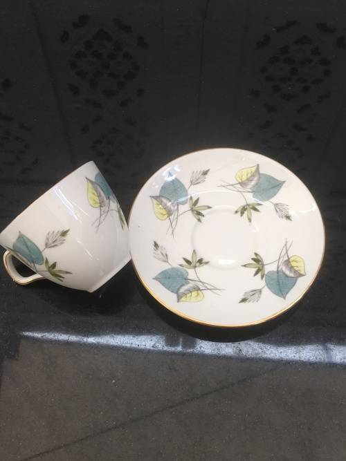 Stunning c1950s  "Hazel Thompson" Foley "Wind Flower Small Tea cup & Saucer