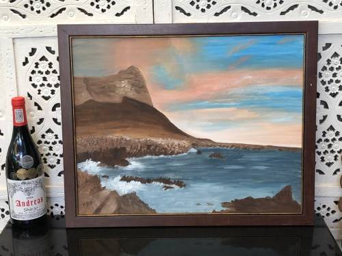 WOW !!! ROSEMARY OSBORNE ORIGINAL OIL ON BOARD - SOUTHERN CAPE COAST PAINTING - FRAMED