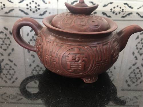 Vintage Mid c1900s Made in The Peoples Republic of China Yixing Tripod Footed Tea Pot. Treasures