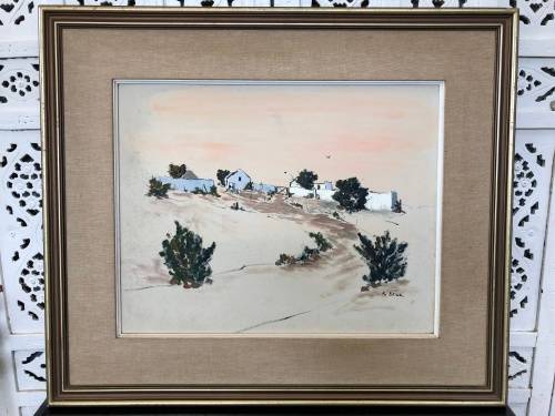 WOW !!! WHAT A BEAUTY - LARGE FRAMED OIL ON BOARD - LANDSCAPE BY K. BRIGG