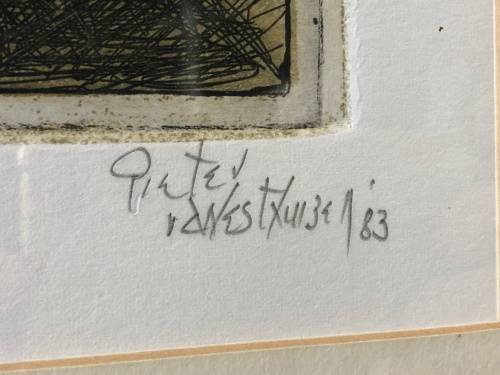 INVESTMENT ART !! PIETER VAN DER WESTHUIZEN SIGNED LIMITED EDITION ETCHING NUMBERED 27/50 DATED 1983