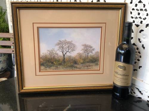 WOW !!! CYRIL PENNY LISTED SA ARTIST - FRAMED LANDSCAPE WATERCOLOR - READY TO HANG