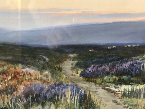 WOW !!! ORIGINAL GOUACHE ON PAPER BY ENGLISH ARTIST BISHOP - AUTHENTICATED ON THE BACK