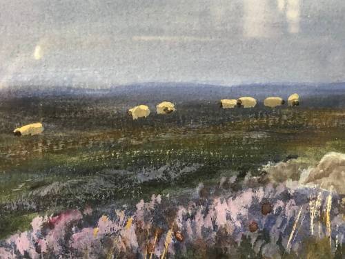 WOW !!! ORIGINAL GOUACHE ON PAPER BY ENGLISH ARTIST BISHOP - AUTHENTICATED ON THE BACK