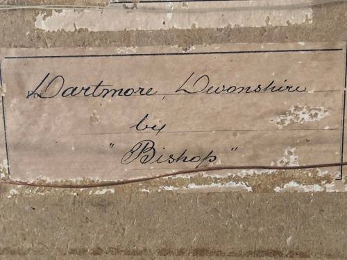 WOW !!! ORIGINAL GOUACHE ON PAPER BY ENGLISH ARTIST BISHOP - AUTHENTICATED ON THE BACK
