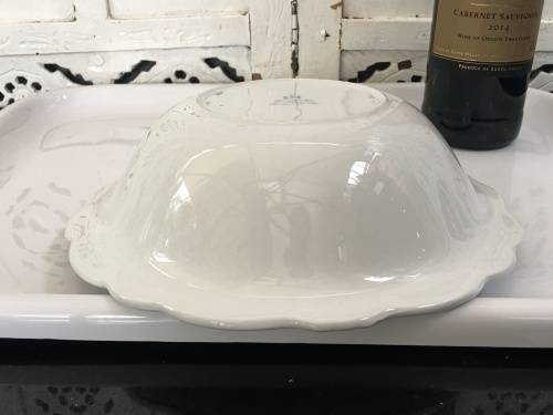 Vintage Constancia Porcelain Made In South Africa, Silver Gilt & Floral Decorated Salad Serving Bowl