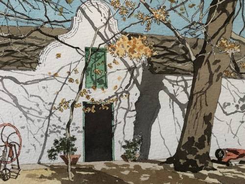 INVESTMENT ART !!! - ALAN MALING ORIGINAL FRAMED WATERCOLOR OF SPIER - SIGNED AND DATED 1998