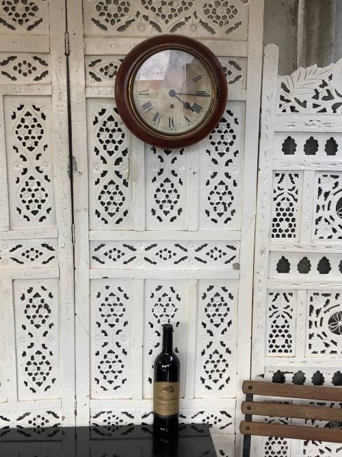 WOW !! STUNNING 1860's MAHOGANY CASED FUSEE MOVEMENT STATION CLOCK - WORKING 100%