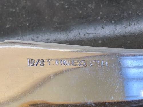 WOW !!! VINTAGE CARROL BOYES PEWTER BUTTER KNIFE - WAVE PATTERN