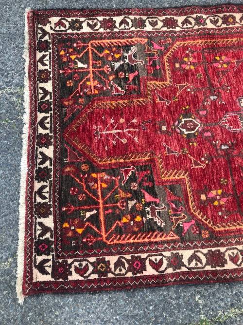 FANTASTIC PURE WOOL HAND KNOTTED QASHQAI SHIRAZ PERSIAN CARPET 2110 X 1190mm - LIGHT WEAR