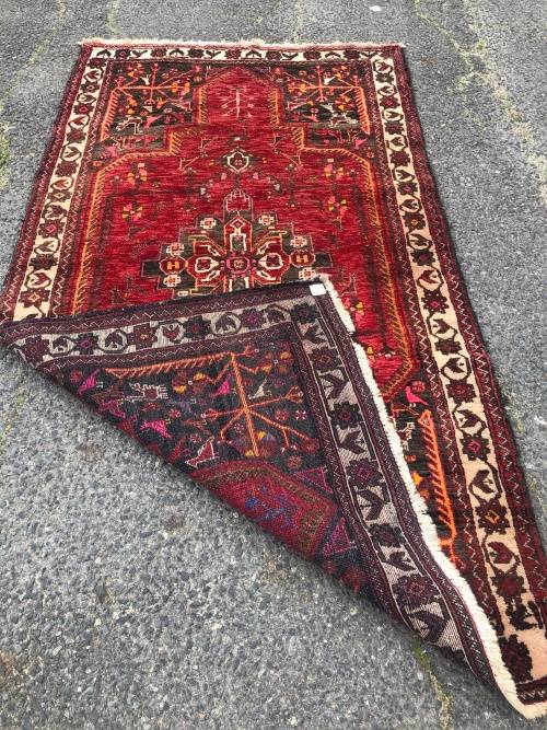 FANTASTIC PURE WOOL HAND KNOTTED QASHQAI SHIRAZ PERSIAN CARPET 2110 X 1190mm - LIGHT WEAR