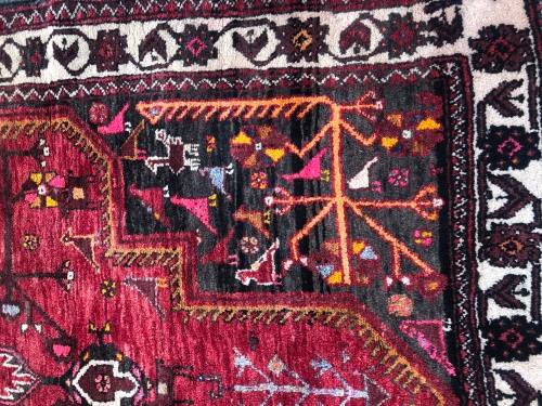 FANTASTIC PURE WOOL HAND KNOTTED QASHQAI SHIRAZ PERSIAN CARPET 2110 X 1190mm - LIGHT WEAR