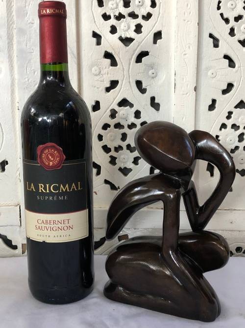 WOW !!! STUNNING ABSTRACT BRONZE FIGURE OF THE THINKING MAN - UNSIGNED