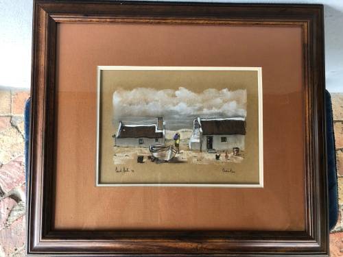 INVESTMENT ART !! PAUL BOTES (1940 - ) ORIGINAL FRAMED PASTEL ON PAPER - TITLED ARNISTON DATED 1979