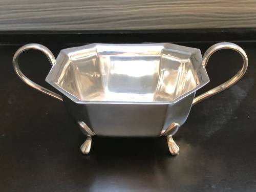 WOW !! STUNNING SILVER PLATED OPEN SUGAR BOWL - MADE IN ENGLAND
