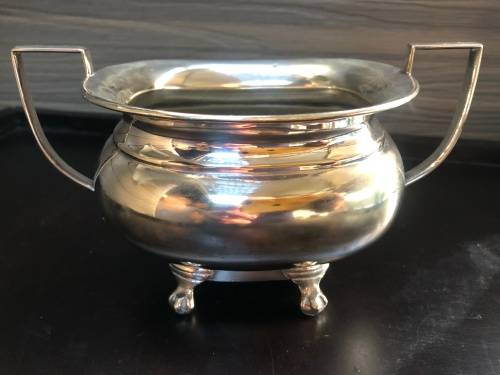 WOW !! STUNNING SILVER PLATED OPEN SUGAR BOWL - CLEARLY MARKED
