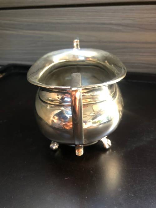 WOW !! STUNNING SILVER PLATED OPEN SUGAR BOWL - CLEARLY MARKED