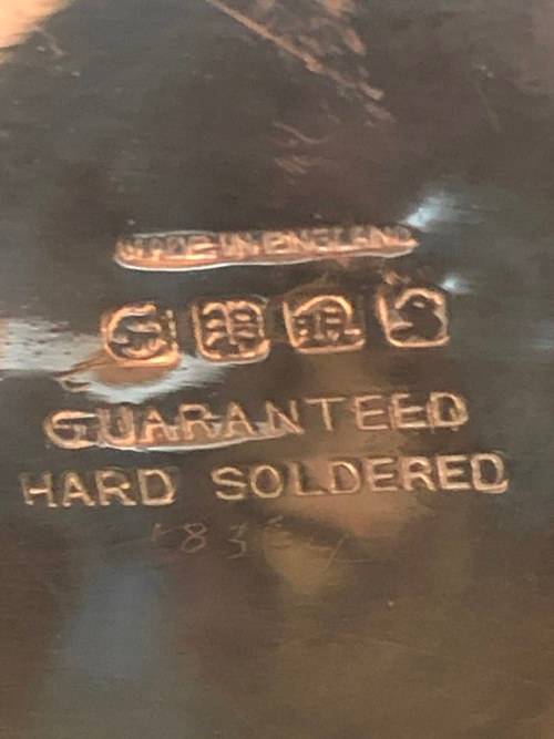 WOW !! STUNNING SILVER PLATED OPEN SUGAR BOWL - CLEARLY MARKED