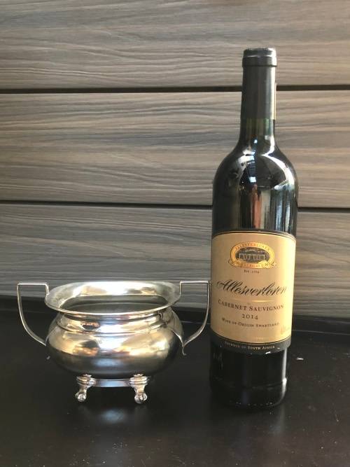 WOW !! STUNNING SILVER PLATED OPEN SUGAR BOWL - CLEARLY MARKED