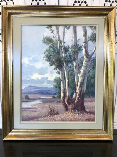 INVESTMENT ART !!! GIUSEPPE CATTY (CATARUZZA)  (SA 1914 - 1994) OIL ON BOARD - AWESOME FRAME