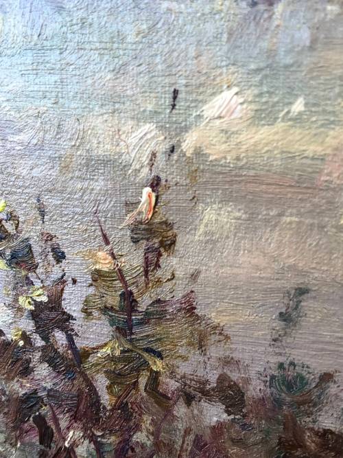 INVESTMENT ART !!! GIUSEPPE CATTY (CATARUZZA)  (SA 1914 - 1994) OIL ON BOARD - AWESOME FRAME