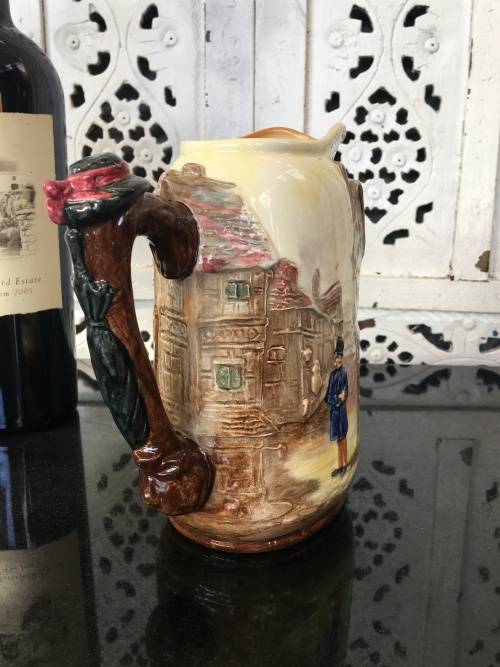 Rare Royal Doulton Dickens Series G 'Sairey Gamp' Relief Moulded Jug D6395 c1953