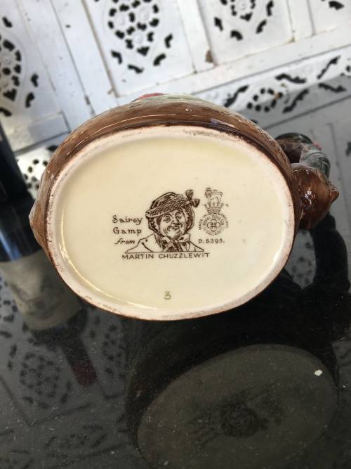Rare Royal Doulton Dickens Series G 'Sairey Gamp' Relief Moulded Jug D6395 c1953