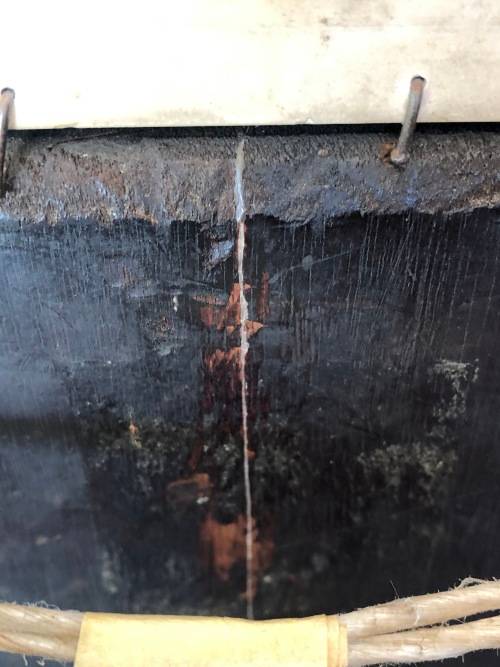 18th/19th CENTURY CONTINENTAL SCHOOL OIL PAINTING ON A WOOD PANEL - LADY WASHING HER HANDS - FRAMED