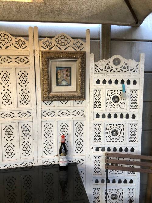 WOW !!! AMAZING DETAILED FRAMED 3D HAND PAINTED CERAMIC TILE OF VENETIAN CANAL