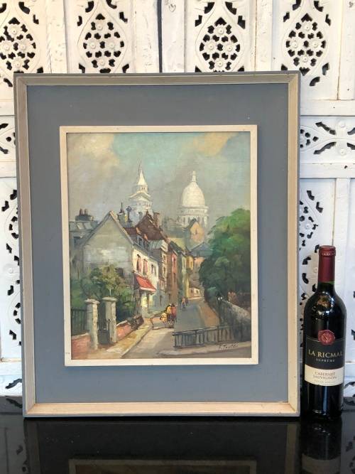 WOW !!! STUNNING OIL ON CANVAS PAINTING FIXED TO BOARD - SIGNED F TOULLER