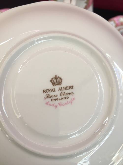 13 Piece Delightful Vintage "Lady Carlyle"  Royal Albert Bone China England