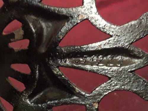 FANTASTIC BRITISH MADE VICTORIAN CAST IRON AND BRASS 10 PLACE PIPE STAND - CLEARLY MARKED