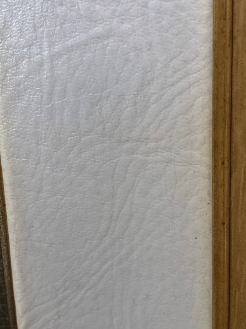 BEAUTIFUL DECOR ART !!!! FRAMED OIL ON CANVAS IN A LEATHER CLAD FRAME - SIGNED BY THE ARTIST