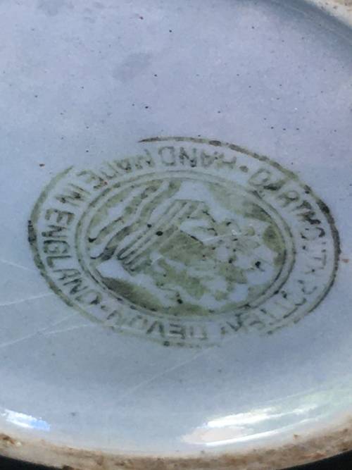 Vintage Devon England Dartmouth Pottery Jug & Sweet Dish Seagull Design
