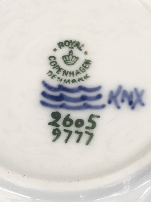 Vintage Royal Copenhagen Denmark Sailboat Decorative 13 cm Plat Nautical Decor with markings
