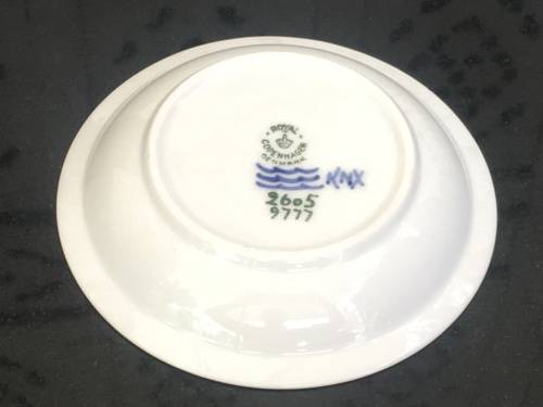 Vintage Royal Copenhagen Denmark Sailboat Decorative 13 cm Plat Nautical Decor with markings