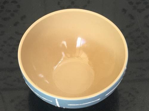 Vintage Regent Hand Painted Blue & White Art Deco Pottery Bowl with marking
