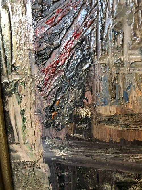 INVESTMENT ART !!! FRANK DOUGLAS (SA 1907 - 1975) - AMAZING FRAMED OIL ON BOARD INTERIOR SCENE