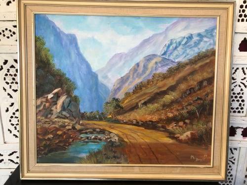 INVESTMENT ART - PHIL BREEDT ACCLAIMED SA ARTIST FRAMED LANDSCAPE OIL ON CANVAS BOARD