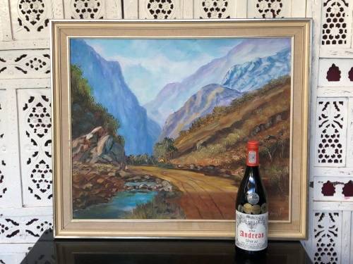 INVESTMENT ART - PHIL BREEDT ACCLAIMED SA ARTIST FRAMED LANDSCAPE OIL ON CANVAS BOARD