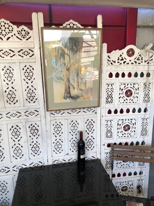 STUNNING LARGE FRAMED WATERCOLOR PAINTING OF BLUEGUM TREES DATED 1980 BY A. EIDELMAN