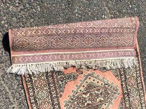 STUNNING NICELY WORN SIGNED PURE WOOL HAND KNOTTED BOKHARA PERSIAN RUNNER 780 X 5200mm