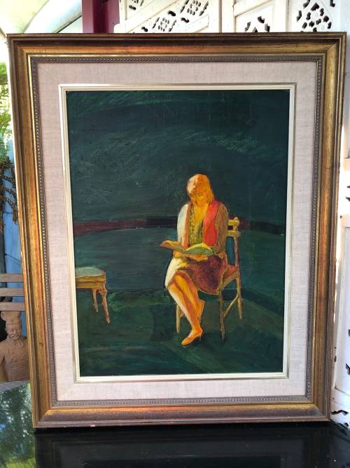 STUNNING MODERNIST FRAMED OIL ON BOARD PAINTING - PITY IT IS NOT SIGNED - REALLY WELL PAINTED